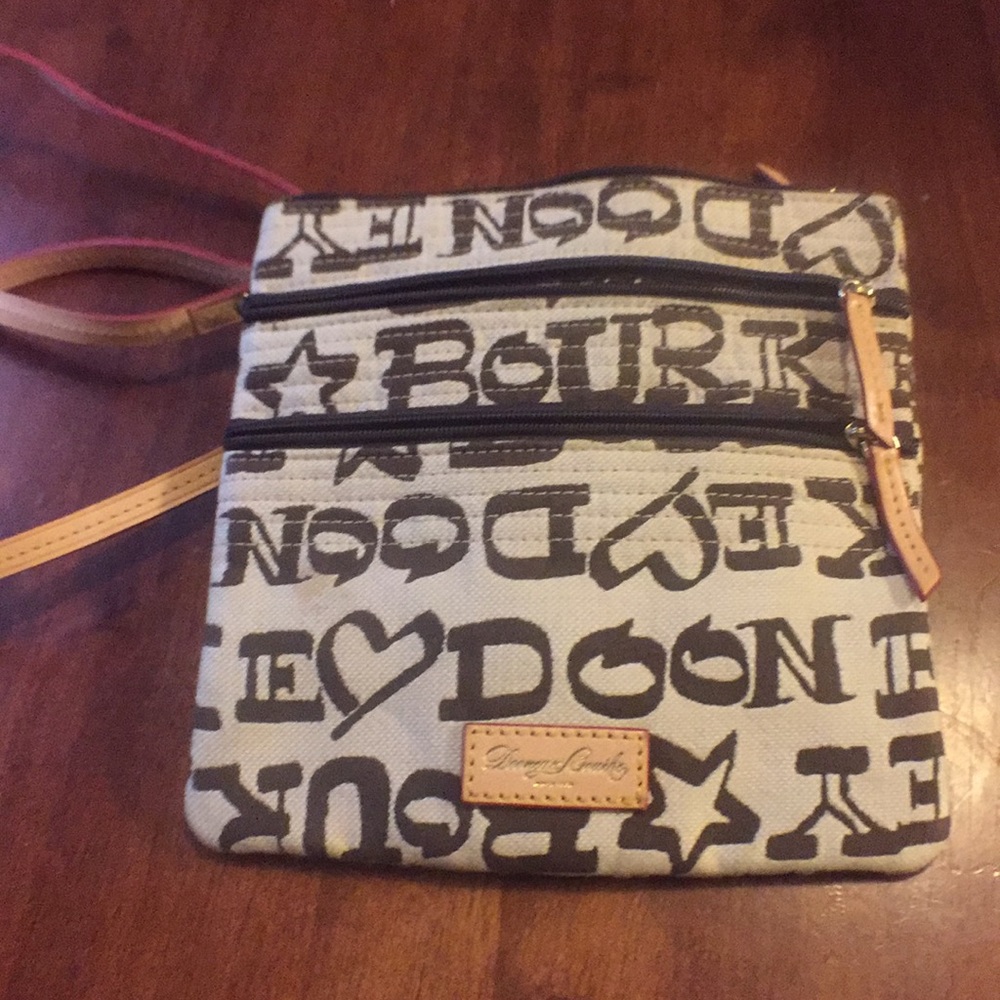 Authentic tan and brown crossbody purse